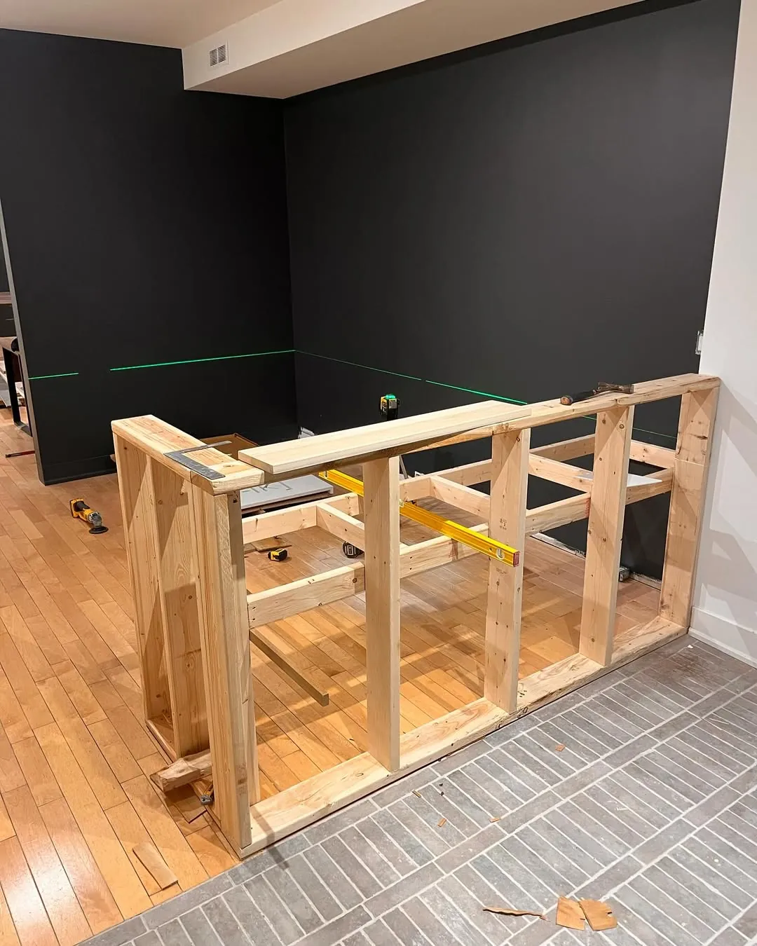 Custom Front Desk & Reception Counter - Front View